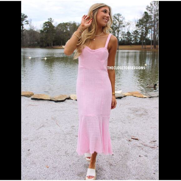 RARE!!! ZARA BLOGGER FAVE!!! Frayed Hem Midi Dress NWT - Picture 7 of 16